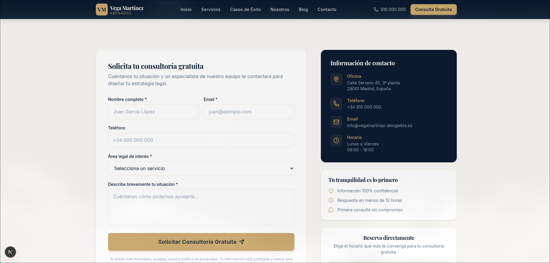 Pagina web para bufete de abogados (SEO local y alta conversion) screenshot 4