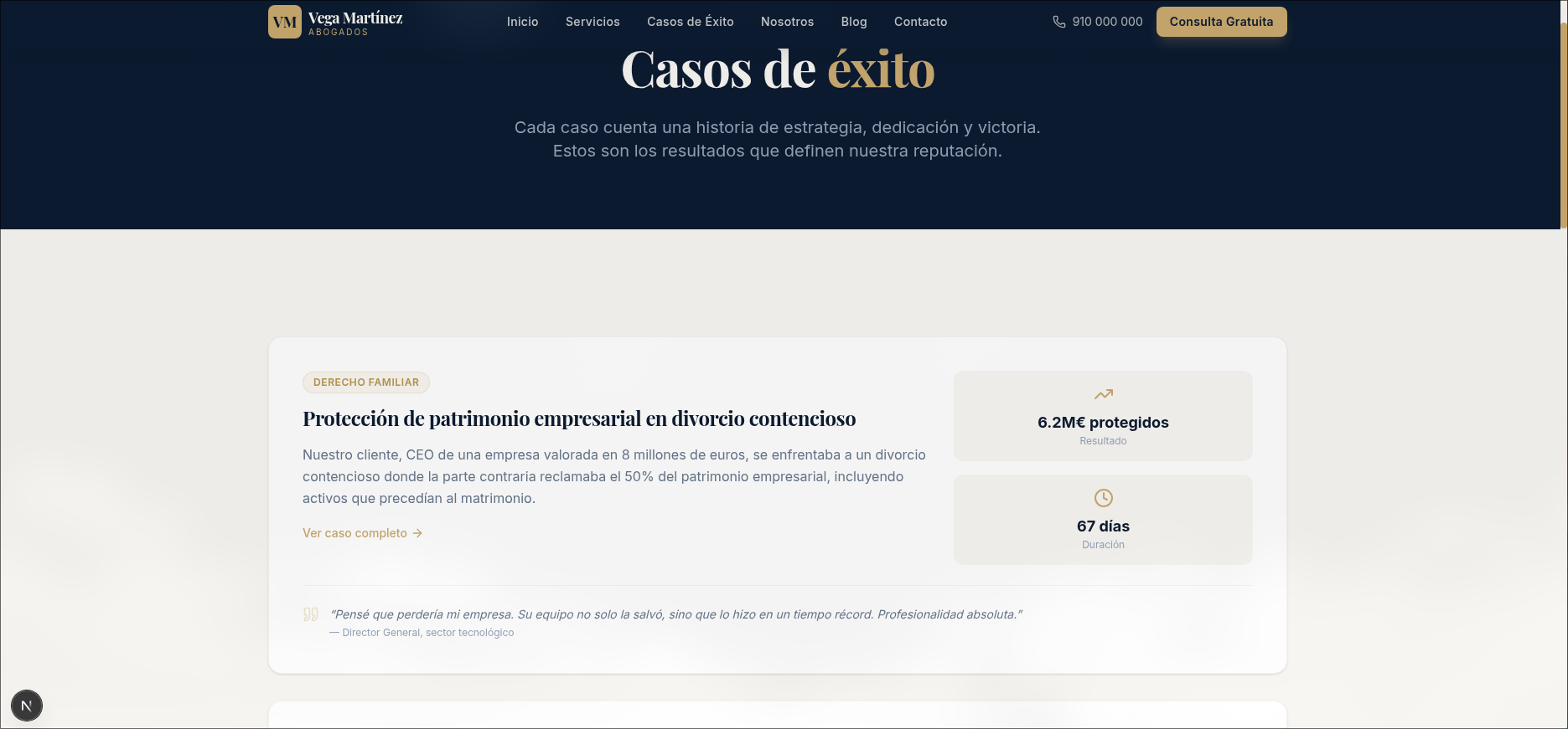 Pagina web para bufete de abogados (SEO local y alta conversion) screenshot 2