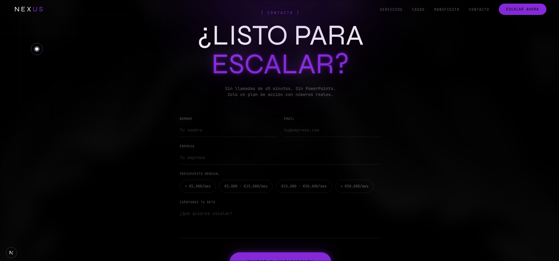 Web para agencia de marketing que convierte: SEO + performance + casos reales (NEXUS) screenshot 2
